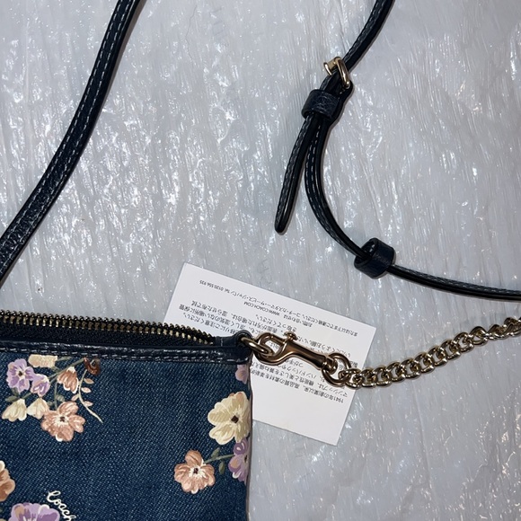 EUC Coach Floral Crossbody Bag - Blue - Picture 11 of 14
